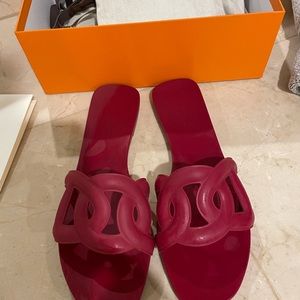 Hermes sandals femme Aloha - rose